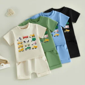 Boys Print T-shirt and Shorts